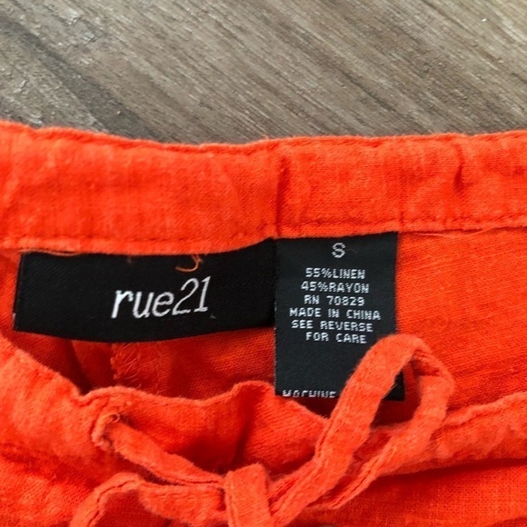 Rue21 Lenin blend orange cropped cargo pants size small - Picture 6 of 6
